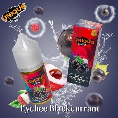 Unique Limited Lychee Blackcurrant – Vải Lý Chua Đen – Salt nic 30ml