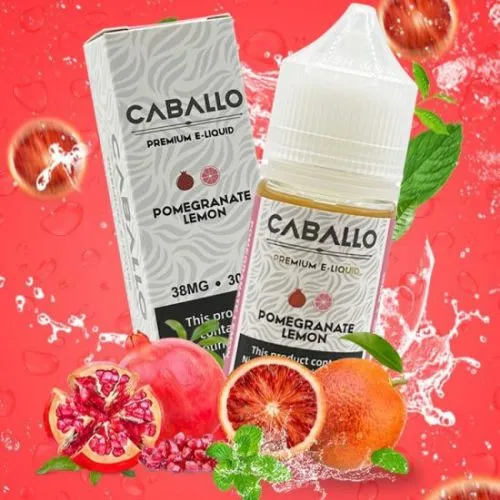 Juice Saltnic Caballo Pomegranate Lemon – Tinh dầu Lựu Chanh 58mg/30ml